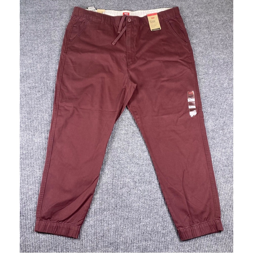 Levi's XX Chino Jogger Mens XXL Maroon Stretch Tapered Casual Streetwear NWT
